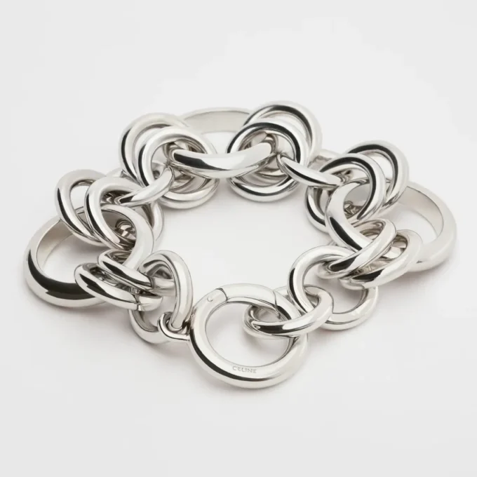 Charms Heritage Rodyum Kaplamalı Pirinçten Kalın Bilezik Charms Heritage Rodyum Kaplamalı Pirinçten Kalın Bilezik