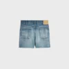 Elektrik Mavisi Yıkamalı Denim Kaykay Şortu Elektrik Mavisi Yıkamalı Denim Kaykay Şortu
