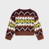 Fair Isle Yünlü Bisiklet Yaka Kazak Fair Isle Yünlü Bisiklet Yaka Kazak
