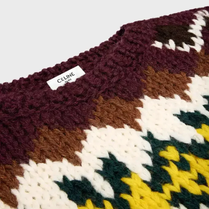 Fair Isle Yünlü Bisiklet Yaka Kazak Fair Isle Yünlü Bisiklet Yaka Kazak