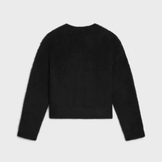 Fırçalanmış Mohair Crew Neck Kazak