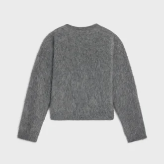 Fırçalanmış Mohair Crew Neck Kazak