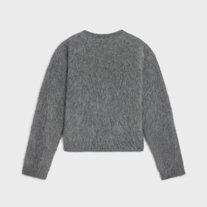 Fırçalanmış Mohair Crew Neck Kazak Fırçalanmış Mohair Crew Neck Kazak