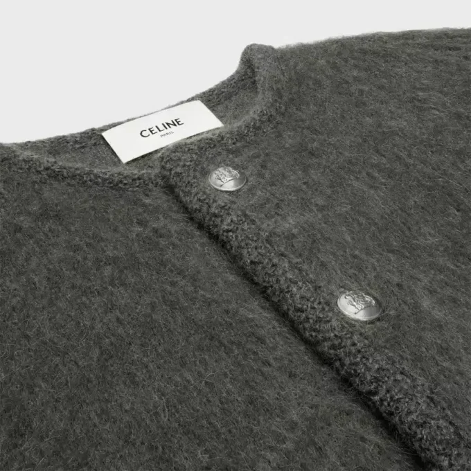 Fırçalanmış Mohair Hırka Fırçalanmış Mohair Hırka