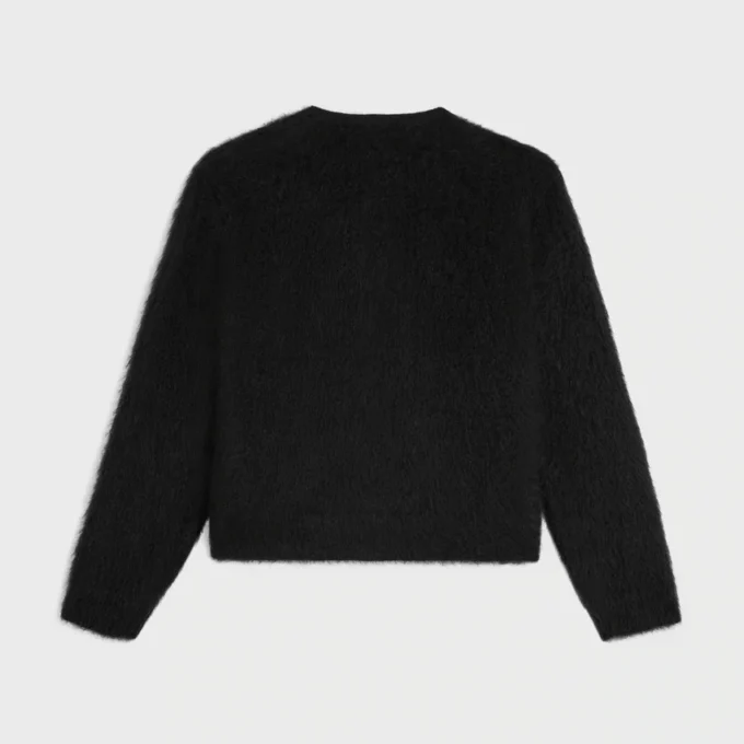 Fırçalanmış Mohair Hırka Fırçalanmış Mohair Hırka