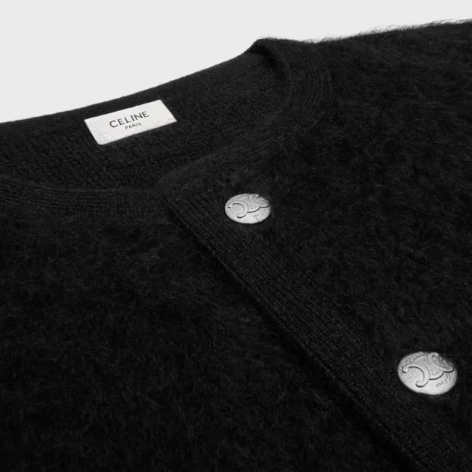 Fırçalanmış Mohair Hırka Fırçalanmış Mohair Hırka