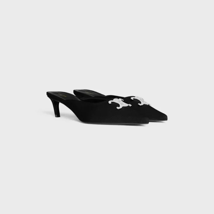 Gros-Grain Kumaştan CELINE Alma Triomphe Mule Gros-Grain Kumaştan CELINE Alma Triomphe Mule