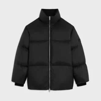 Hafif Naylon Uzun Puffer Ceket