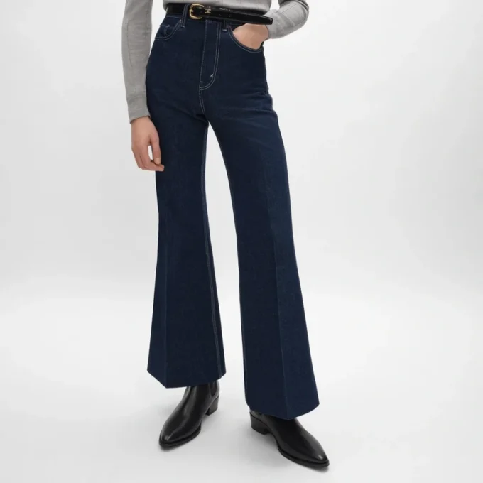 Hafif İndigo Denim 003 Flare Jeans Hafif İndigo Denim 003 Flare Jeans