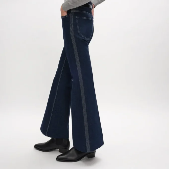Hafif İndigo Denim 003 Flare Jeans Hafif İndigo Denim 003 Flare Jeans