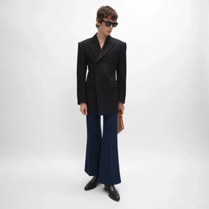 Hafif İndigo Denim 003 Flare Jeans Hafif İndigo Denim 003 Flare Jeans