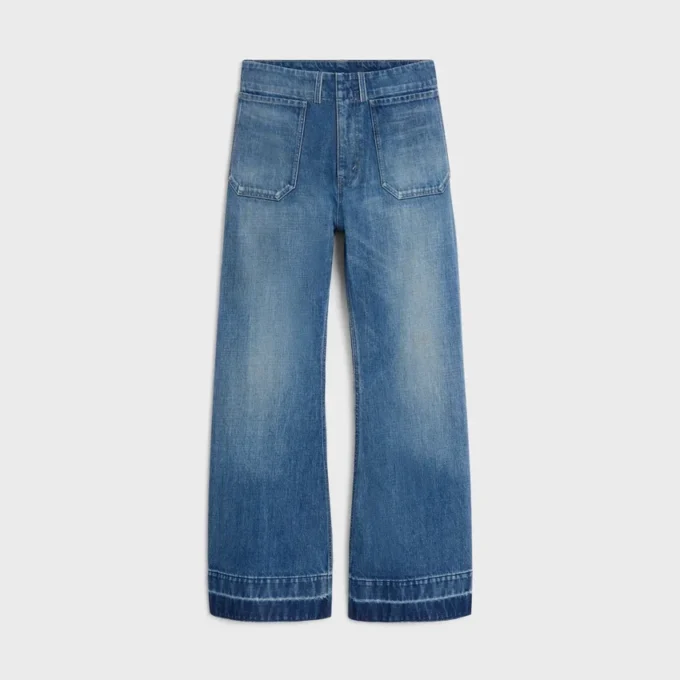 Hafif Pamuklu Denim Flare Jeans 002 Hafif Pamuklu Denim Flare Jeans 002
