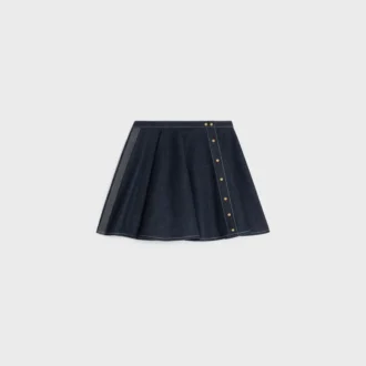 Hafif Pamuklu Denim Peplum Etek