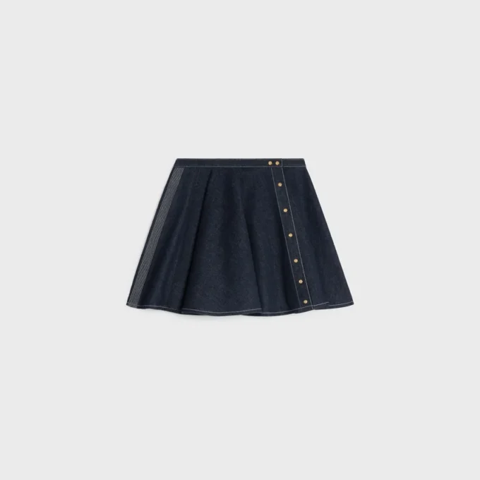 Hafif Pamuklu Denim Peplum Etek Hafif Pamuklu Denim Peplum Etek