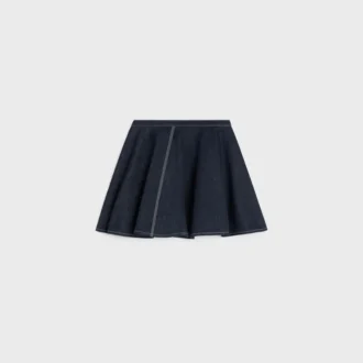 Hafif Pamuklu Denim Peplum Etek