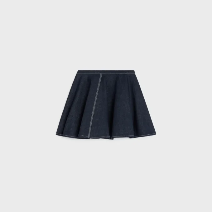 Hafif Pamuklu Denim Peplum Etek Hafif Pamuklu Denim Peplum Etek