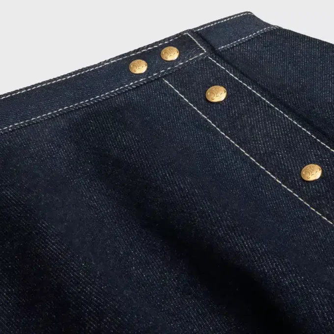 Hafif Pamuklu Denim Peplum Etek Hafif Pamuklu Denim Peplum Etek