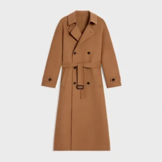 Çift Yüzlü Yün Kaşmir Sargılı Palto