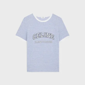 Çizgili Jersey CELINE 70’S Tişört