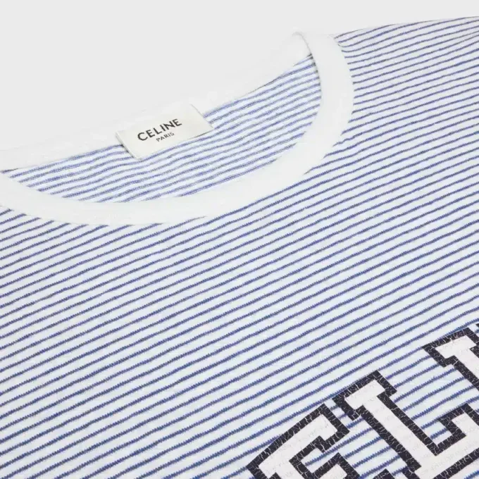 Çizgili Jersey CELINE 70’S Tişört