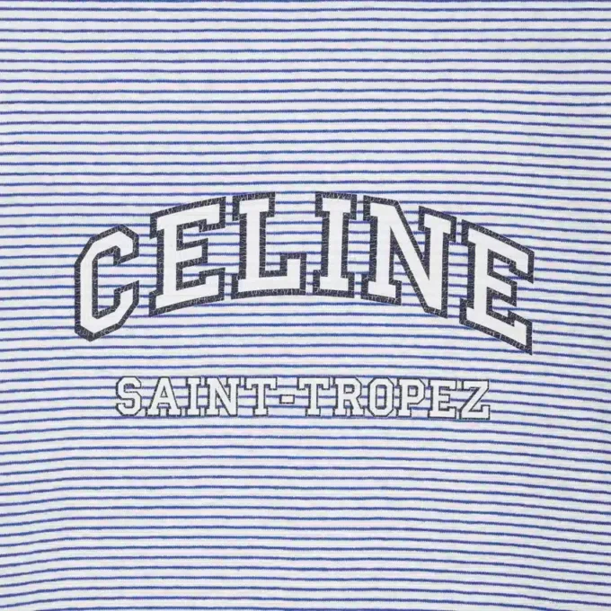 Çizgili Jersey CELINE 70’S Tişört