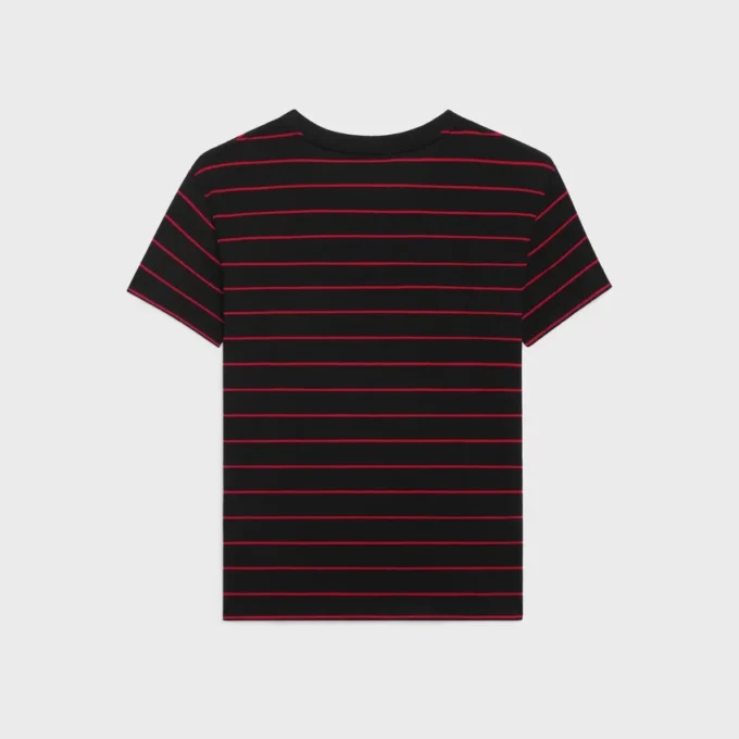 Çizgili Jersey Triomphe Normal Kesim Tişört Çizgili Jersey Triomphe Normal Kesim Tişört