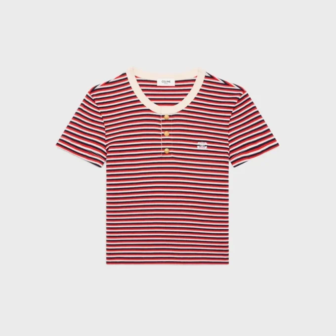 Çizgili Jersey Triomphe Tişört Çizgili Jersey Triomphe Tişört