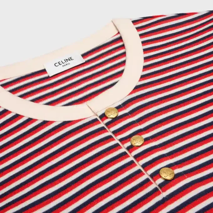 Çizgili Jersey Triomphe Tişört Çizgili Jersey Triomphe Tişört