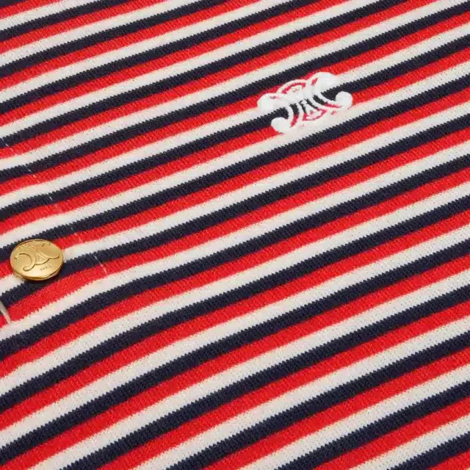 Çizgili Jersey Triomphe Tişört Çizgili Jersey Triomphe Tişört