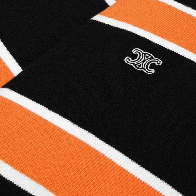 Çizgili Pamuklu Jersey Polo Gömlek