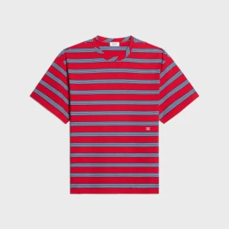 Çizgili Pamuklu Jersey Regular Tişört