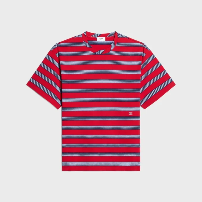 Çizgili Pamuklu Jersey Regular Tişört Çizgili Pamuklu Jersey Regular Tişört