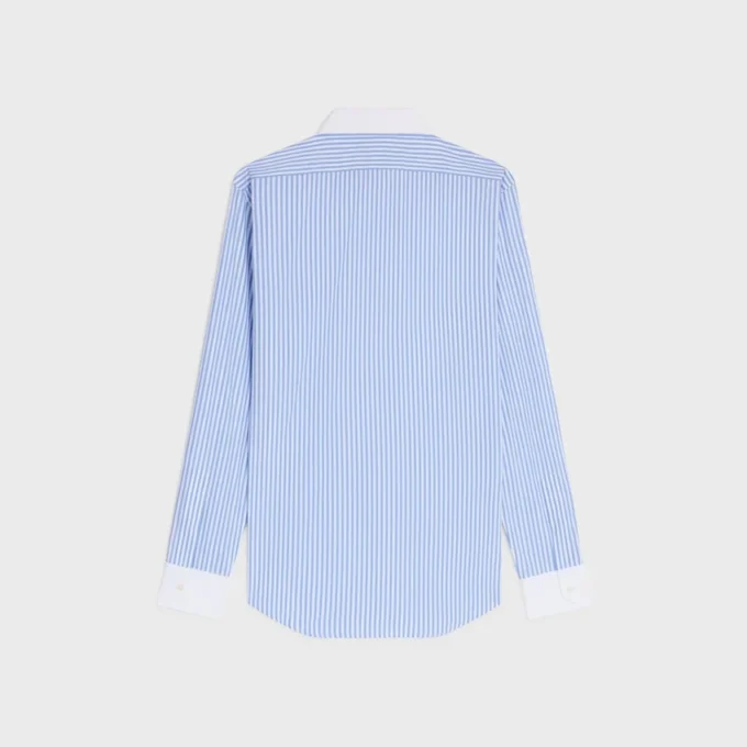 Çizgili Pamuklu Poplin Classic Gömlek Çizgili Pamuklu Poplin Classic Gömlek