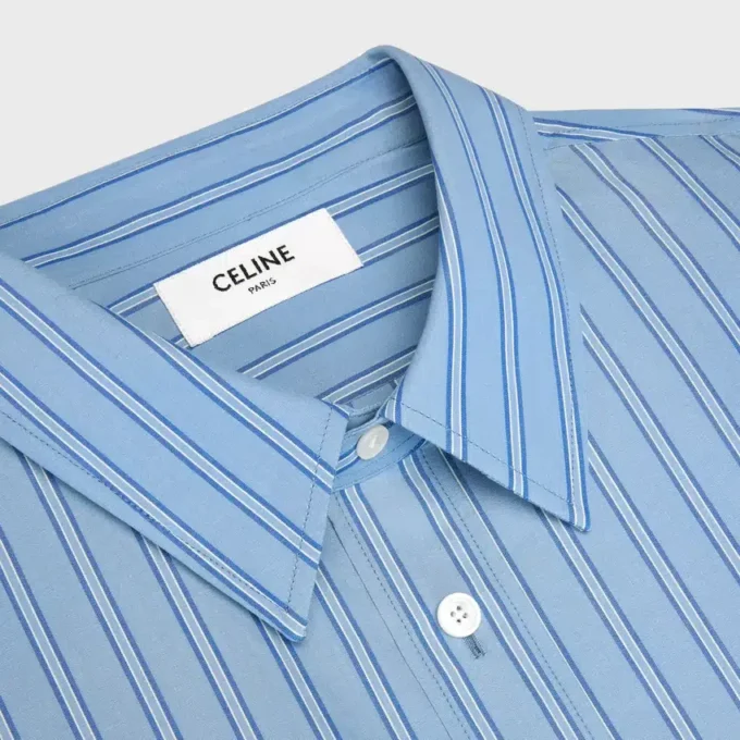 Çizgili Pamuklu Poplin Classic Gömlek Çizgili Pamuklu Poplin Classic Gömlek