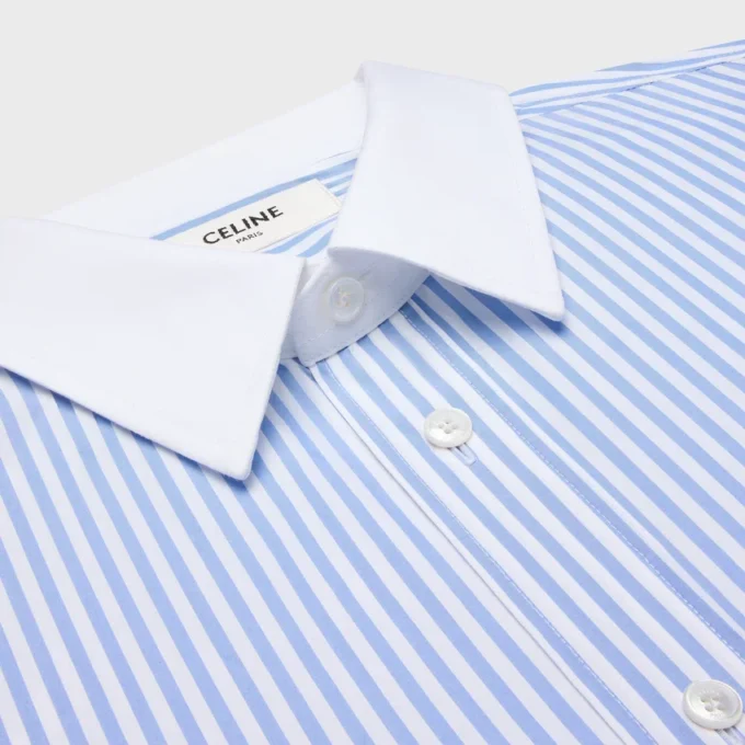 Çizgili Pamuklu Poplin Classic Gömlek Çizgili Pamuklu Poplin Classic Gömlek