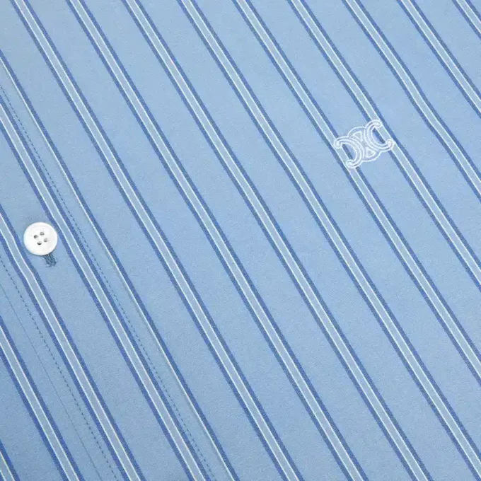 Çizgili Pamuklu Poplin Classic Gömlek Çizgili Pamuklu Poplin Classic Gömlek