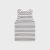 Çizgili İpek Jersey Triomphe Tank Top Çizgili İpek Jersey Triomphe Tank Top