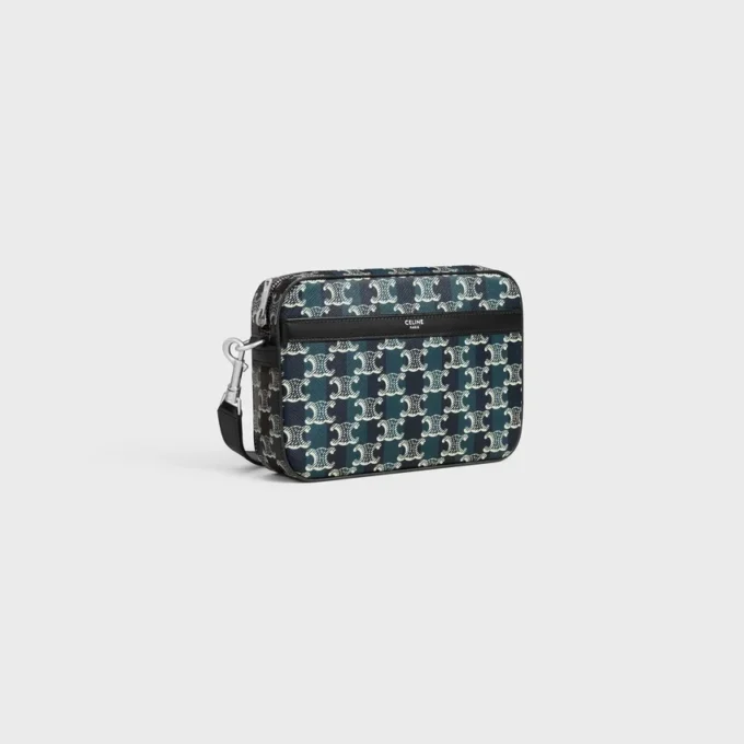 Çizgili Triomphe Canvas ve Dana Derisinden Küçük Messenger Çanta Çizgili Triomphe Canvas ve Dana Derisinden Küçük Messenger Çanta
