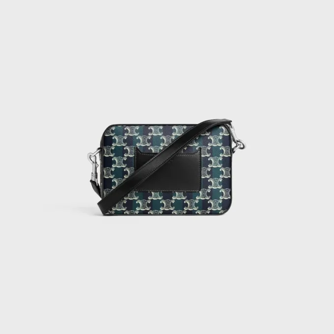 Çizgili Triomphe Canvas ve Dana Derisinden Küçük Messenger Çanta Çizgili Triomphe Canvas ve Dana Derisinden Küçük Messenger Çanta