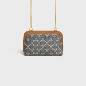 Jacquard Triomphe Desenli Zincirli Clutch