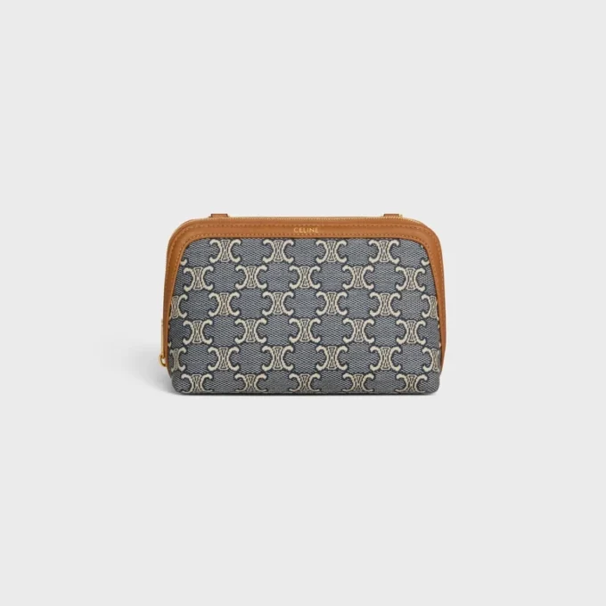 Jacquard Triomphe Desenli Zincirli Clutch Jacquard Triomphe Desenli Zincirli Clutch