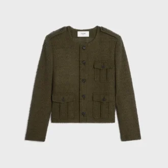 Kaşmir Bouclette Natte Chasseur Ceket