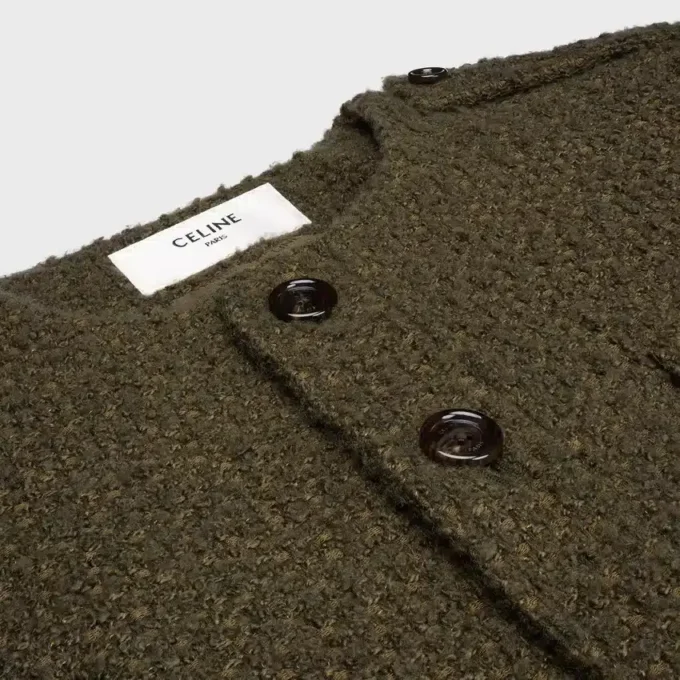 Kaşmir Bouclette Natte Chasseur Ceket Kaşmir Bouclette Natte Chasseur Ceket