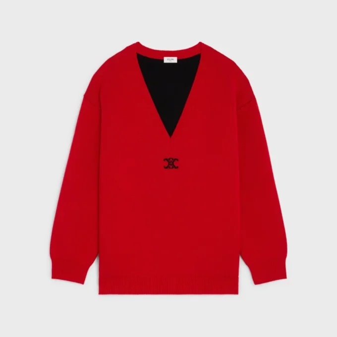 Kaşmir Oversized V Yaka Kazak Kaşmir Oversized V Yaka Kazak