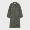 Kareli Yün Tweed Mac Ceket