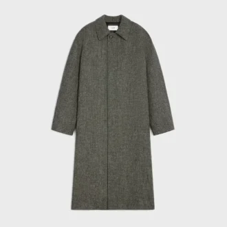 Kareli Yün Tweed Mac Ceket