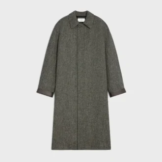 Kareli Yün Tweed Mac Ceket