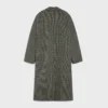 Kareli Yün Tweed Mac Ceket