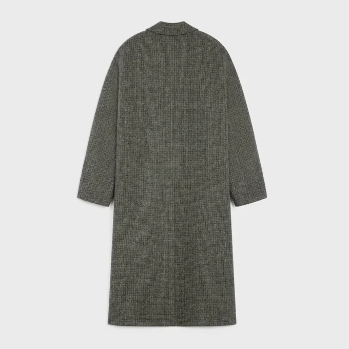 Kareli Yün Tweed Mac Ceket