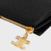 Kompakt Cüzdan Triomphe Charms, Damarlı Dana Derisi Kompakt Cüzdan Triomphe Charms, Damarlı Dana Derisi